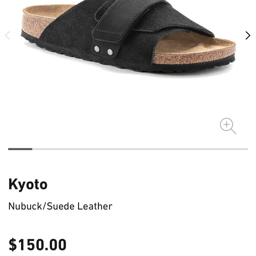 Birkenstock black Kyoto Mens sandals size 38
